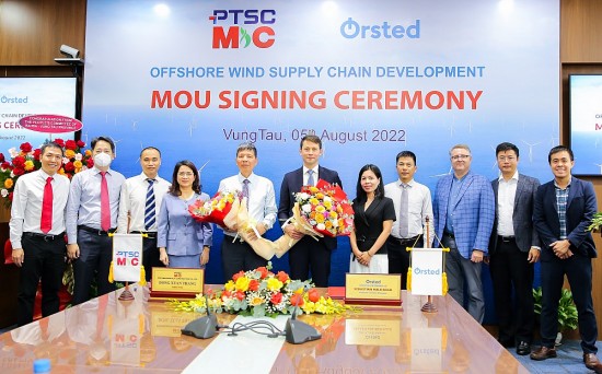 Ørsted ký kết Biên bản ghi nhớ với Công ty PTSC M&C về hợp tác phát triển điện gió ngoài khơi