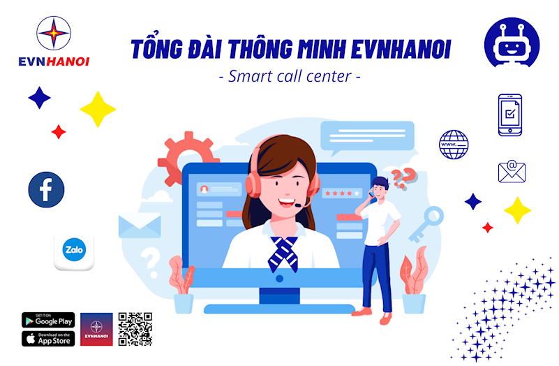 EVNHANOI chăm sóc khách hàng qua tổng đài thông minh