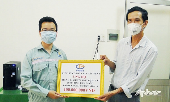 PCC1 ủng hộ Quỹ phòng chống Covid-19 tỉnh Tiền Giang 500 triệu đồng