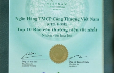 VietinBank năm thứ hai vào Top 10 Báo cáo thường niên tốt nhất