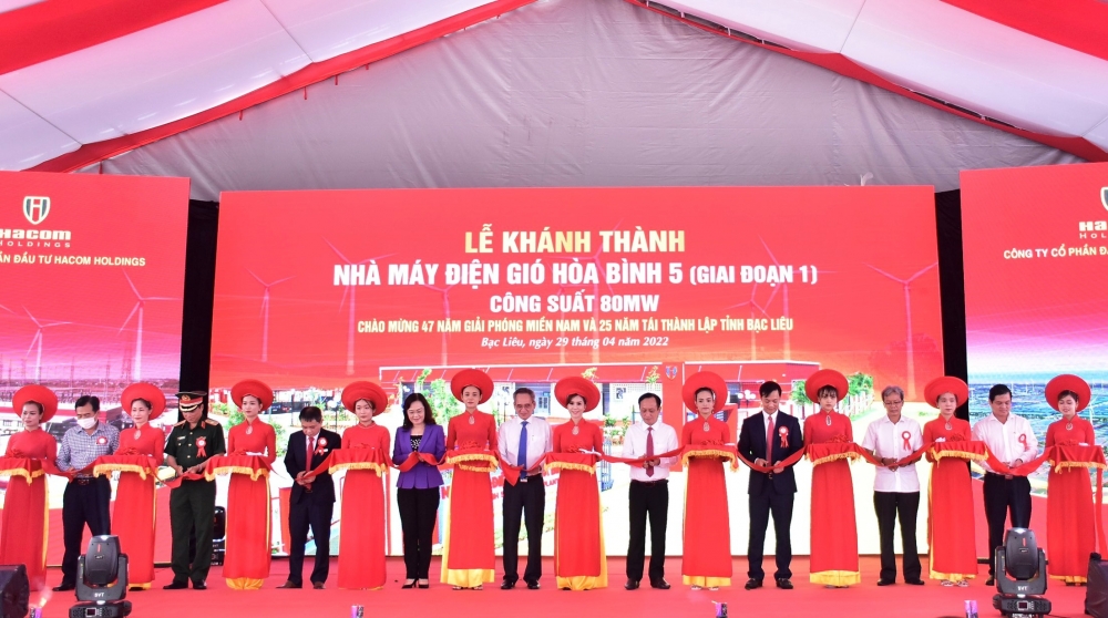 Bạc Liêu: Khánh thành nhà máy điện gió 80MW