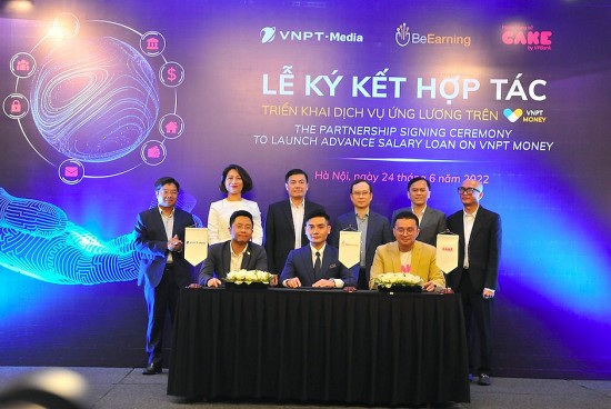 VNPT-Media, Be Earning, ngân hàng số Cake by VPbank phối hợp triển khai dịch vụ ứng lương qua VNPT Money