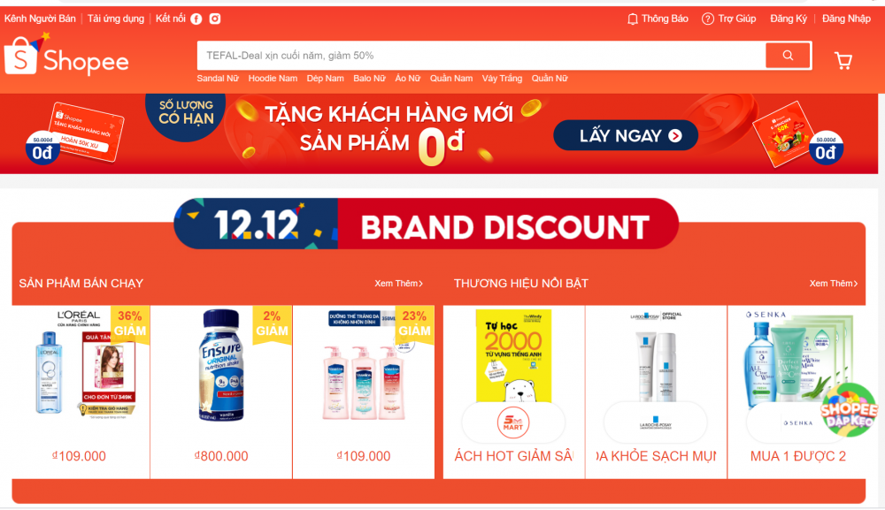 Shopee khởi động sự kiện 12.12 Sale sinh nhật