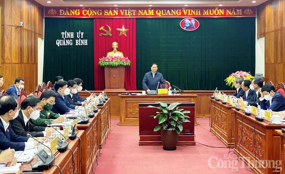 Thủ tướng Phạm Minh Chính: Quảng Bình cần tìm cơ hội khác biệt để phát triển