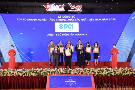 Công ty Cổ phần Tập đoàn PC1 được vinh danh tại bảng xếp hạng Fast 500