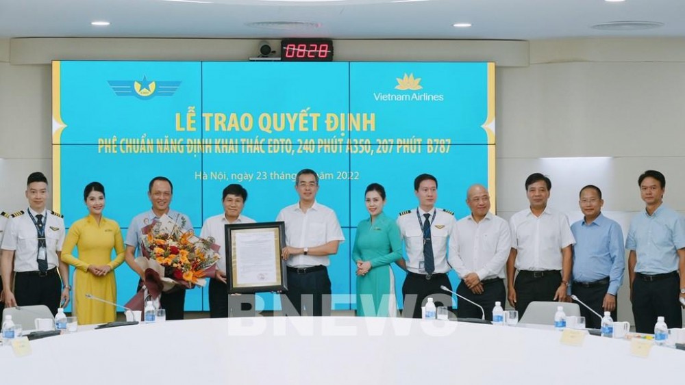 Cục Hàng không Việt Nam cấp phép khai thác tầm bay mở rộng cho Vietnam Airlines