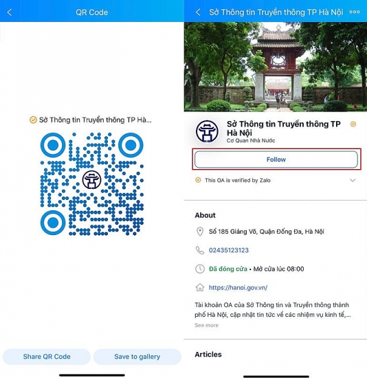 Hà Nội sử dụng Zalo để thông tin về bầu cử