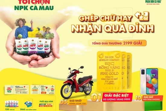 Nông dân hứng khởi với chương trình “Ghép chữ ngay – Nhận quà đỉnh” của NPK Cà Mau