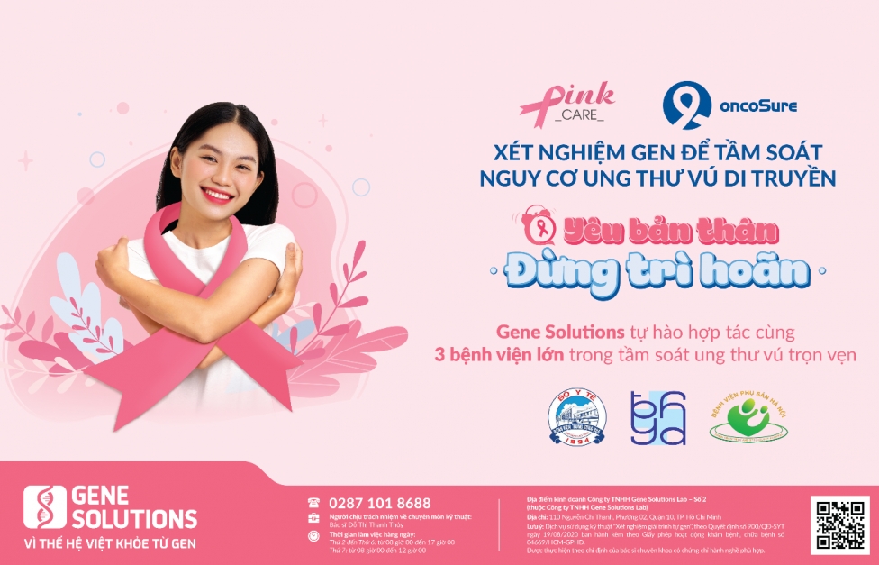 Cơ hội tầm soát ung thư vú miễn phí từ Gene Solutions