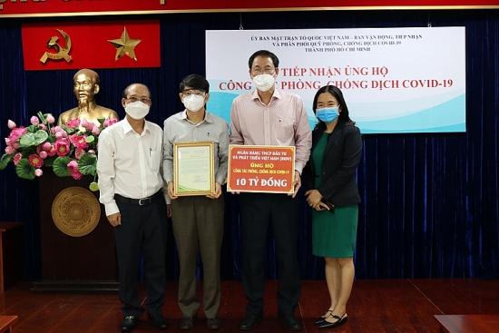 BIDV ủng hộ 10 tỷ đồng phòng, chống dịch Covid-19 tại TP.Hồ Chí Minh